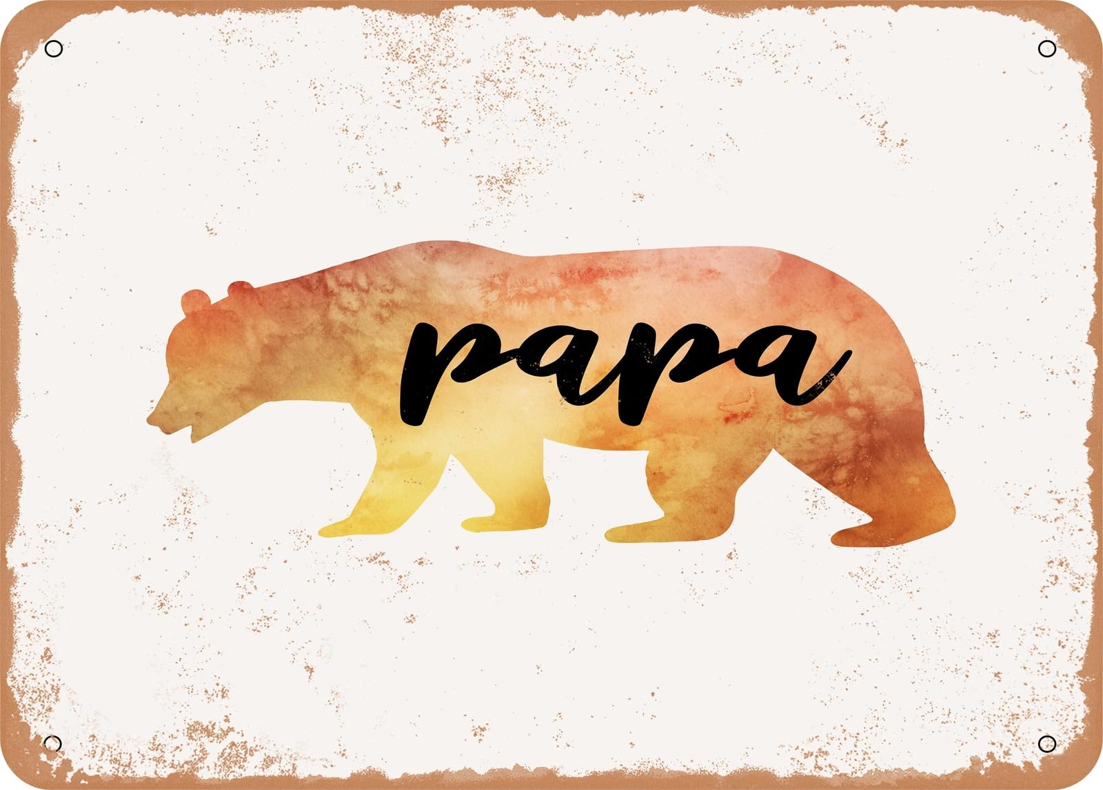 Metal Sign - Bear Papa - Vintage Look Sign home decor