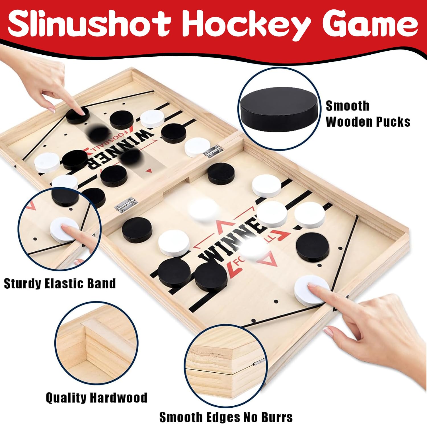 Fast Sling Puck Game, Slingshot Hockey Table Games, Funny Winner Board Game Toy - Image 4