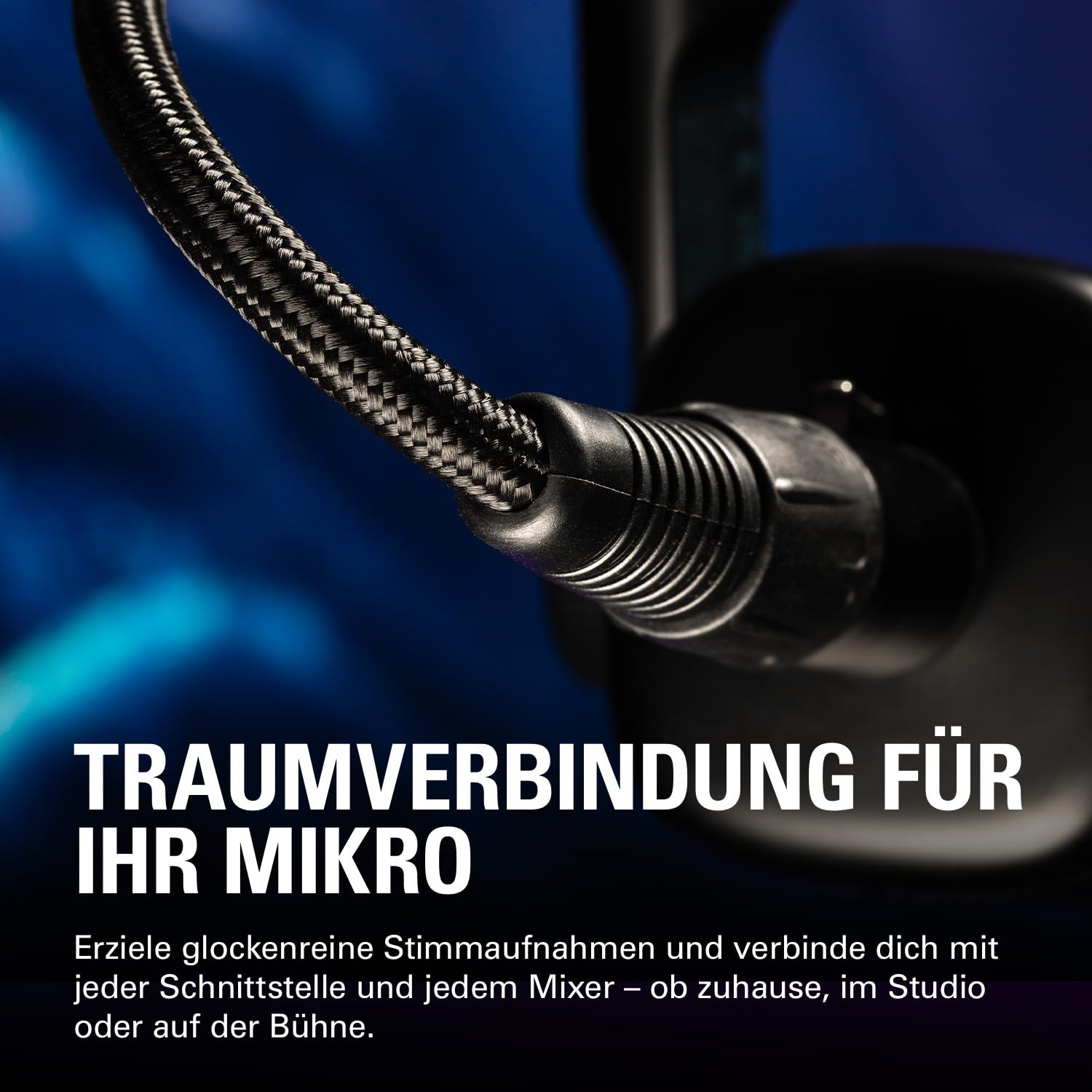 Elgato XLR Cable – Geschirmtes Mikrofonkabel für Studioaufnahme und Liveproduktion, vergoldete Kontakte, Stecker auf Buchse, für Mikrofonpegel und symmetrischen analogen Line-Pegel, 3 m