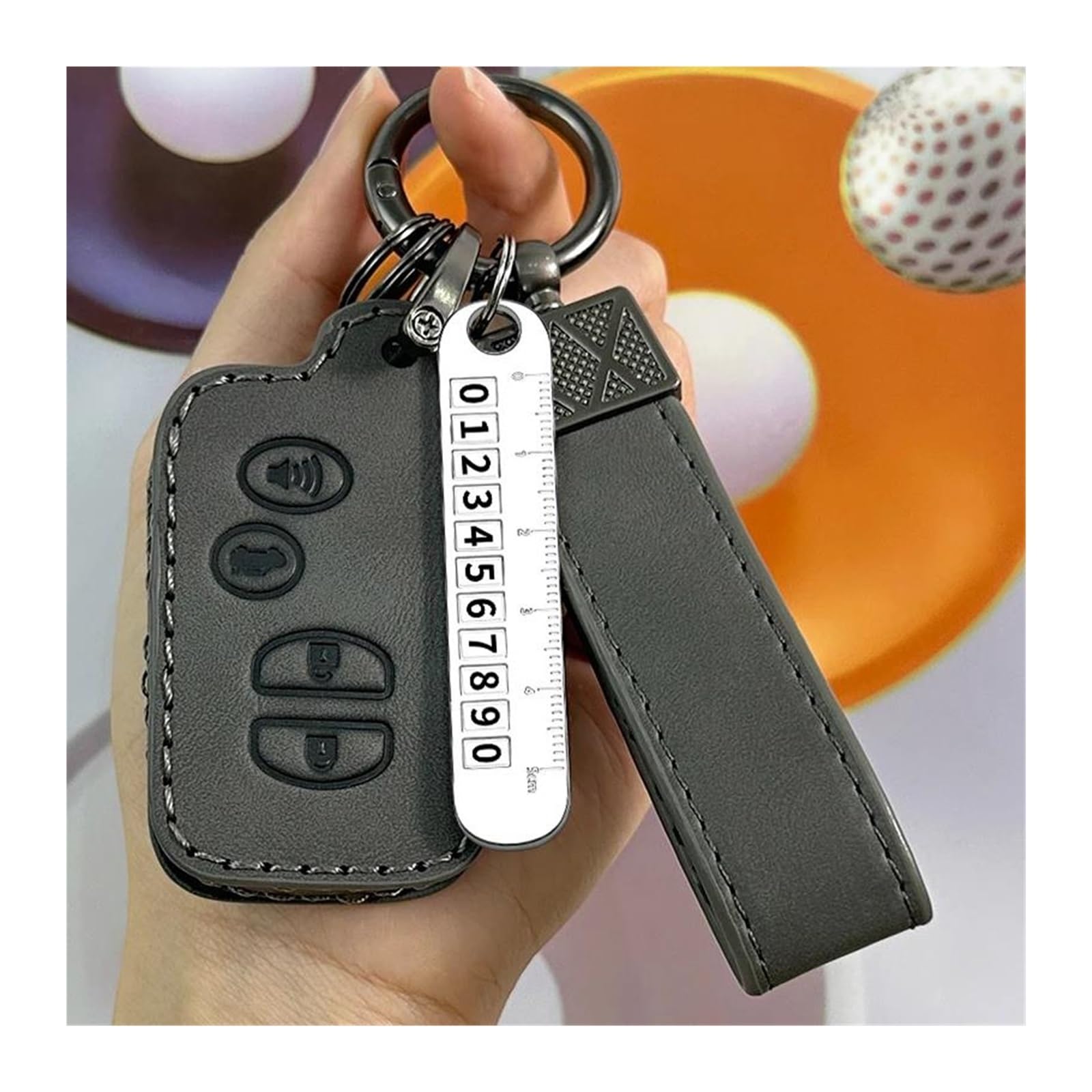 Pompompur Grey For Key B For Toyota For Alphard For Vellfire For Previa For Estima For Isis For Noah For Voxy Fobs Protector Cover 4/5 Buttons Car Key Case Car Key Cover Case(Grey For Key B)