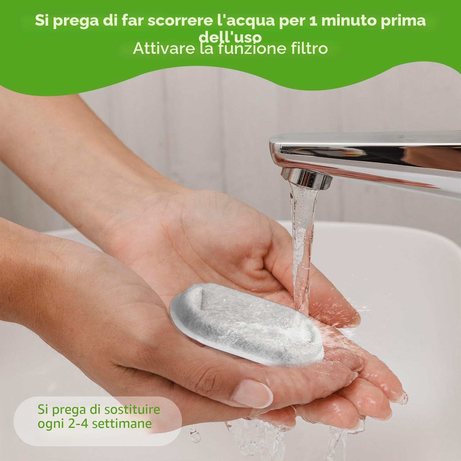 KOMABLEN 24 Pezzi Filtri Fontanella per Gatti, Filtro con 12 Filtro Carboni Attivi e 12 Spugna In Schiuma, Tripla Filtrazione Filtri Fontana Gatto Cappa, Cani Filtri di Ricambio per Acqua