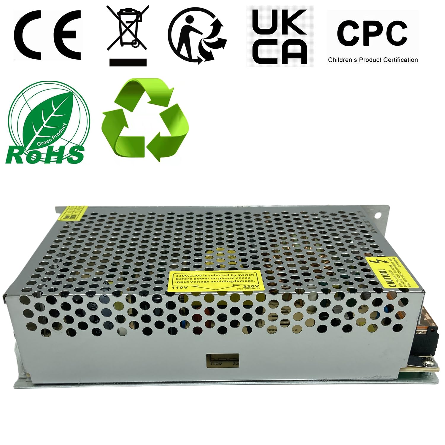 Fuente de alimentación 12V 20A 240W AC220V a DC12V transformador de conversión con protección contra cortocircuito y sobrecarga