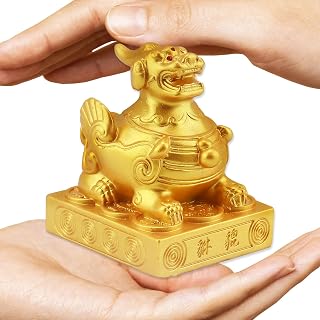 Feng Shui Statue for Good Luck, Pi Xiu Chinese Wealth Prosperity Sculpture for Attract Wealth Office Decor, Feng Shui Figurine Statue for Table Centerpiece House Warming Interior Decoration