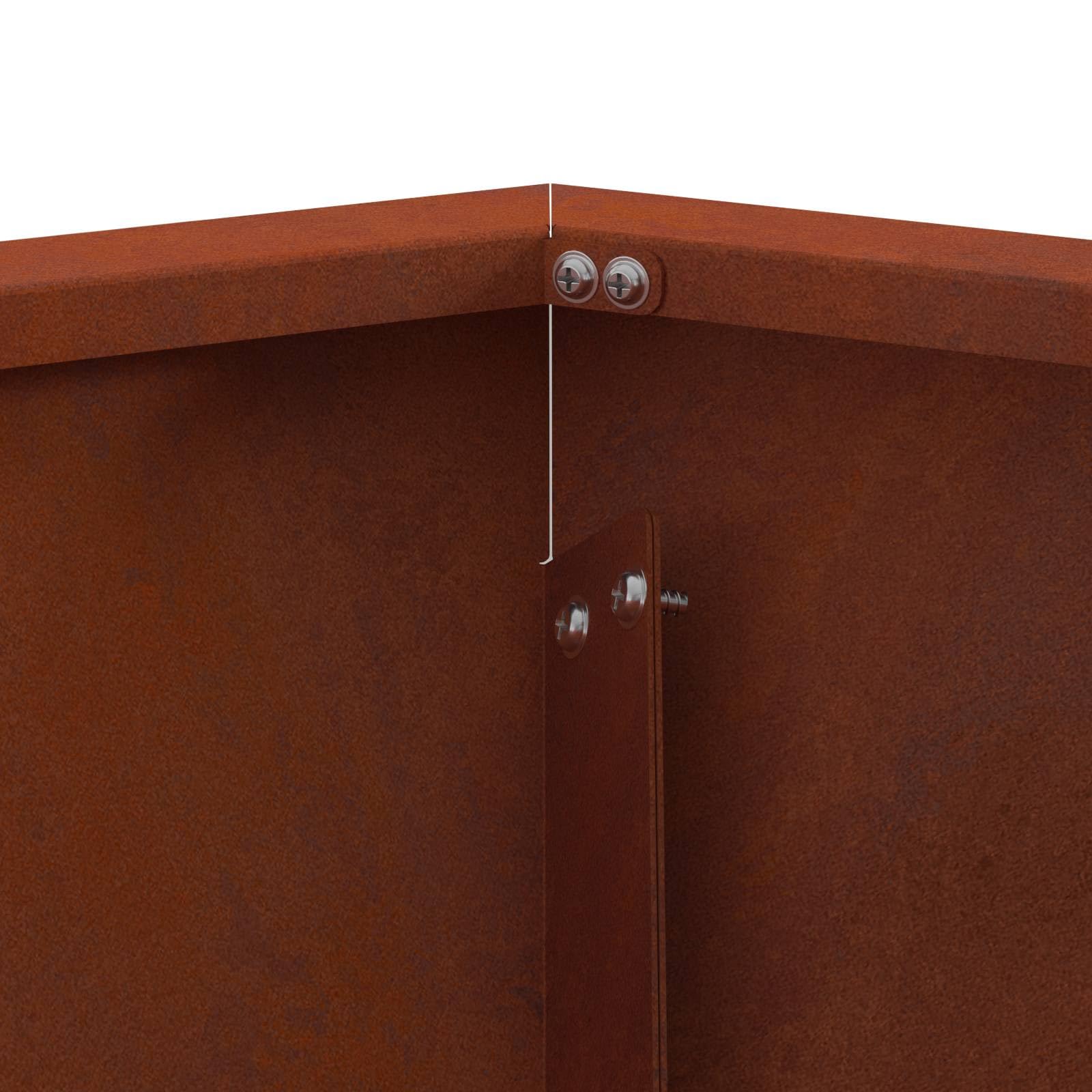 Braciere in acciaio laminato a freddo, 75 x 75 x 28 cm