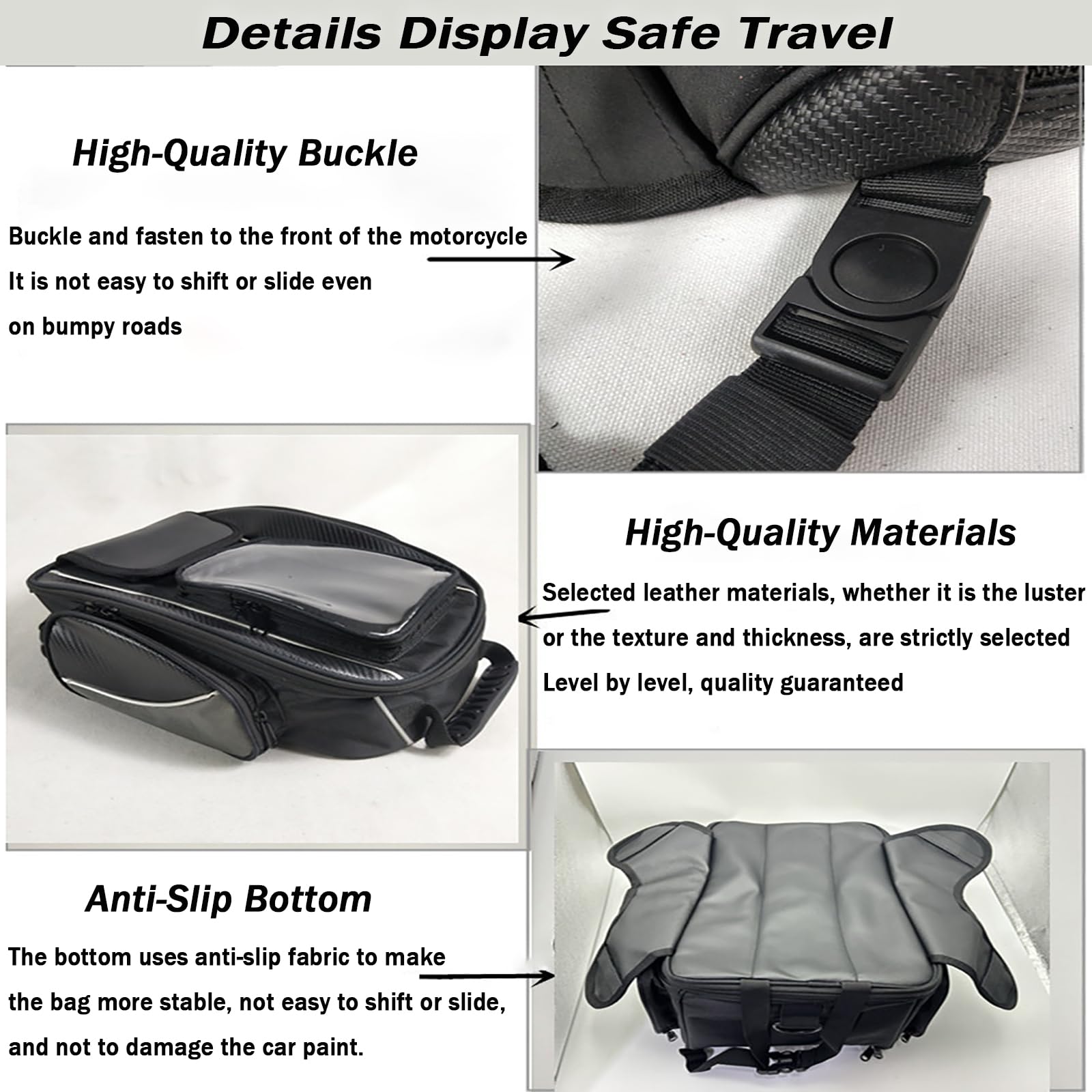 Sacoches Réservoir Magnétique pour Moto pour Triumph Scrambler, Sac à Dos de Moto avec étui pour Téléphone à écran Tactile, Sac de Rangement de Voyage pour Moto