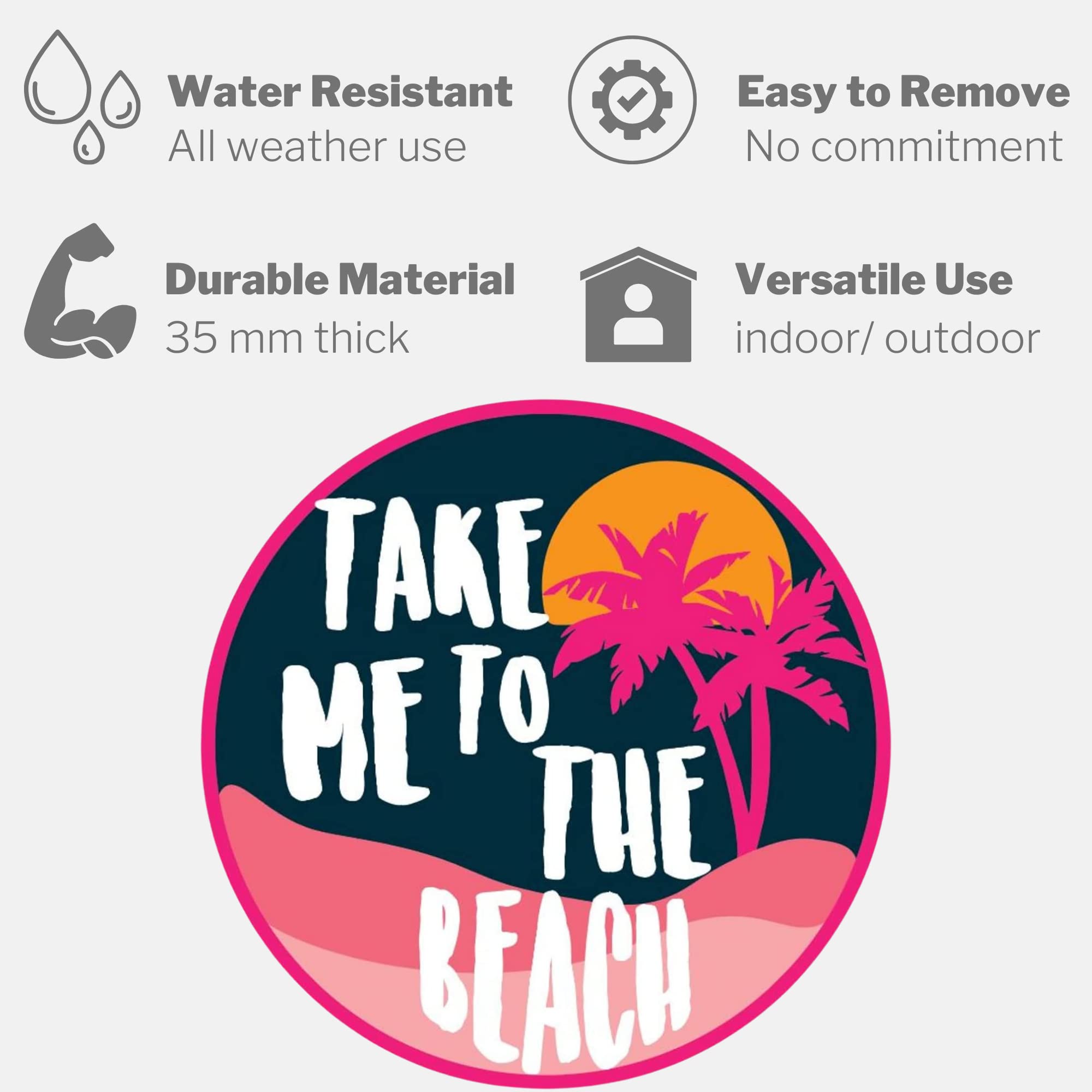 Colorful Sunrise Beach Ocean Magnet - 5.5 Inch Car Fridge Locker Decor