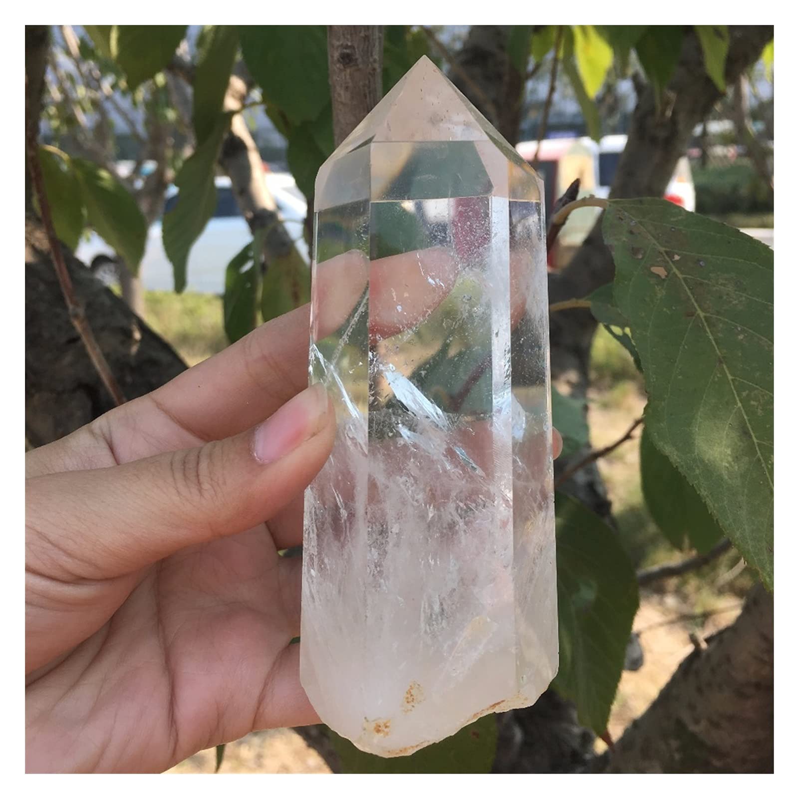 Cristal Natural en Bruto, 280g, semilla Grande Transparente, Cuarzo, Punta Natural, Cristal Duro