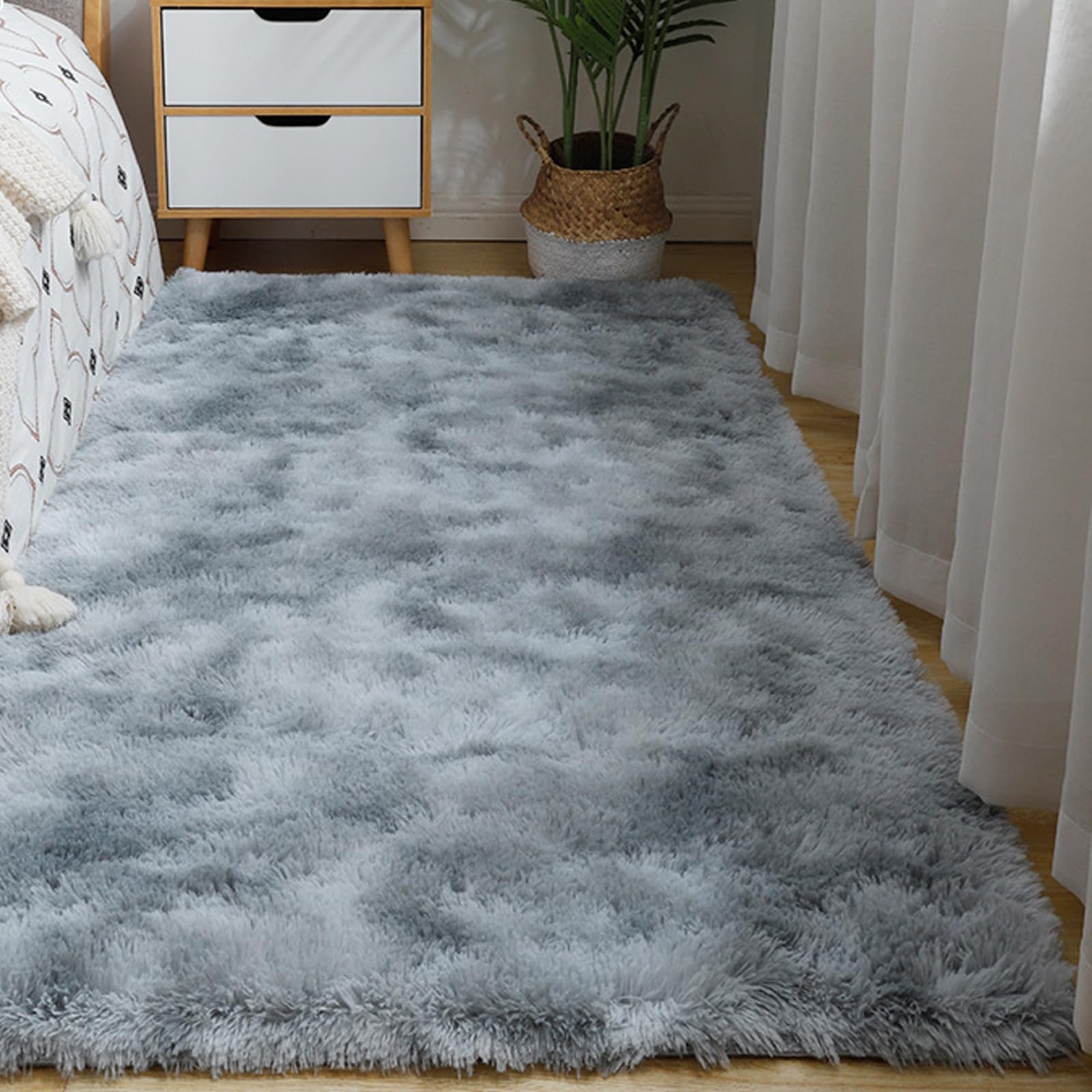 Rug, Soft Fluffy Carpets for Living Room, 1.5X2.4M, Large Grass Carpet(A,4ft*6ft)