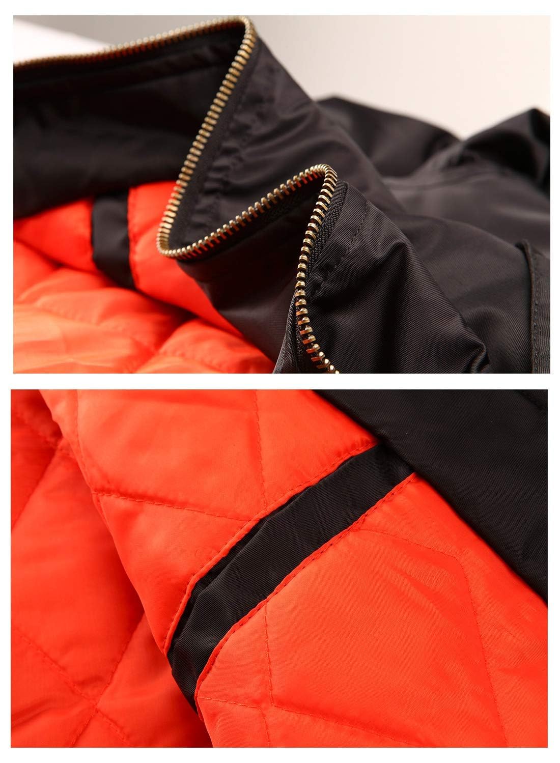 TACVASEN Uomo Giubbotto bomber Jacket Autunnale Calda Sportiva Tempo Libero Casual