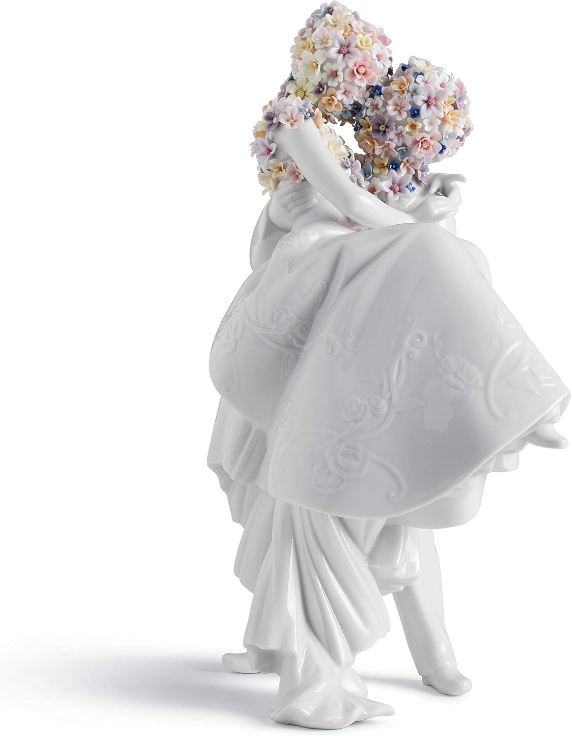 LLADRÓ Love Ii Couple Figurine. Porcelain Bride and Groom Figure.