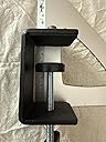 Desk clamp feels sturdy but lightweight vertical rod and ball mount