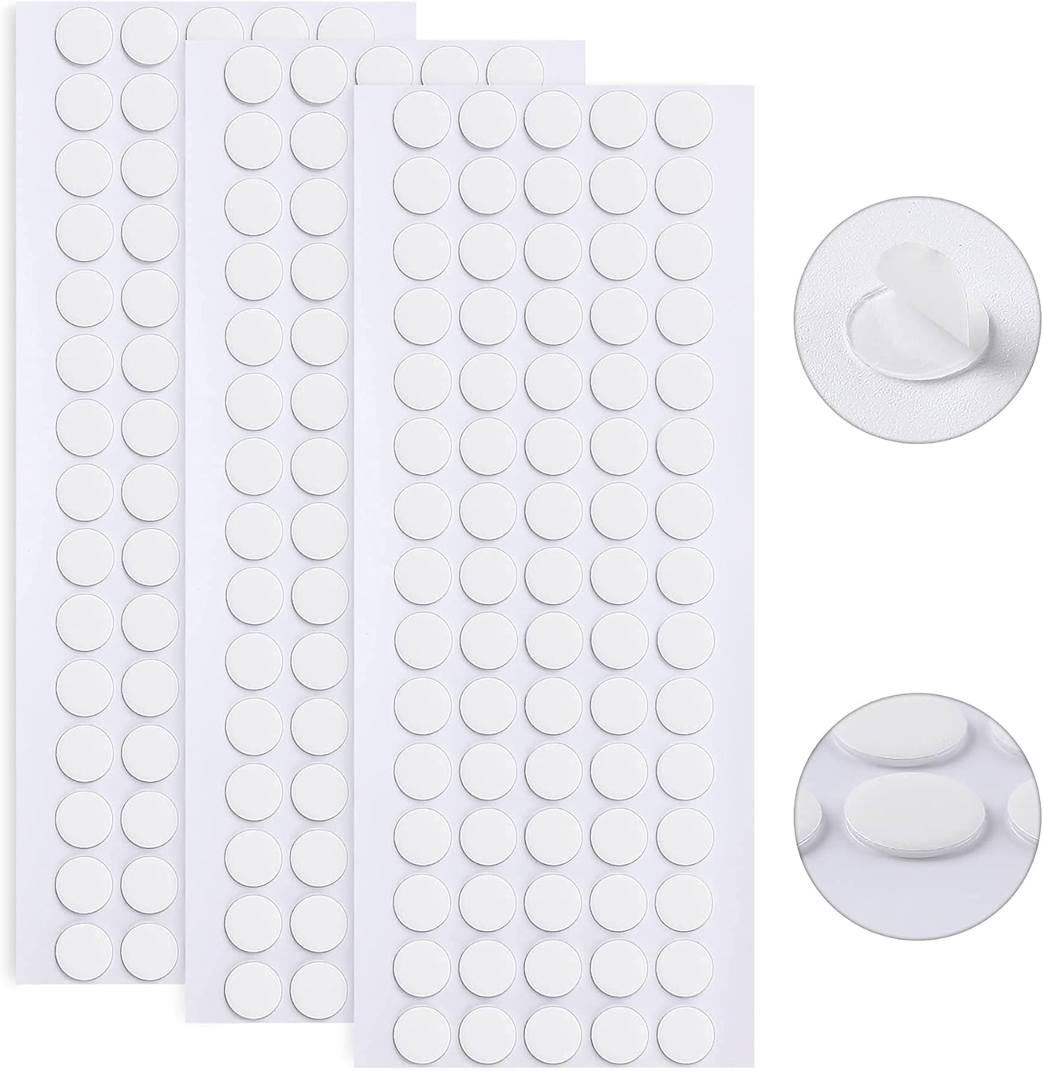 JANYUN 280 Pieces Double Sided Sticky Dots Stickers Removable Round Putty Clear Sticky Tack No Trace Super Sticky Putty Waterproof Small Stickers for Festival Decoration(10mm)