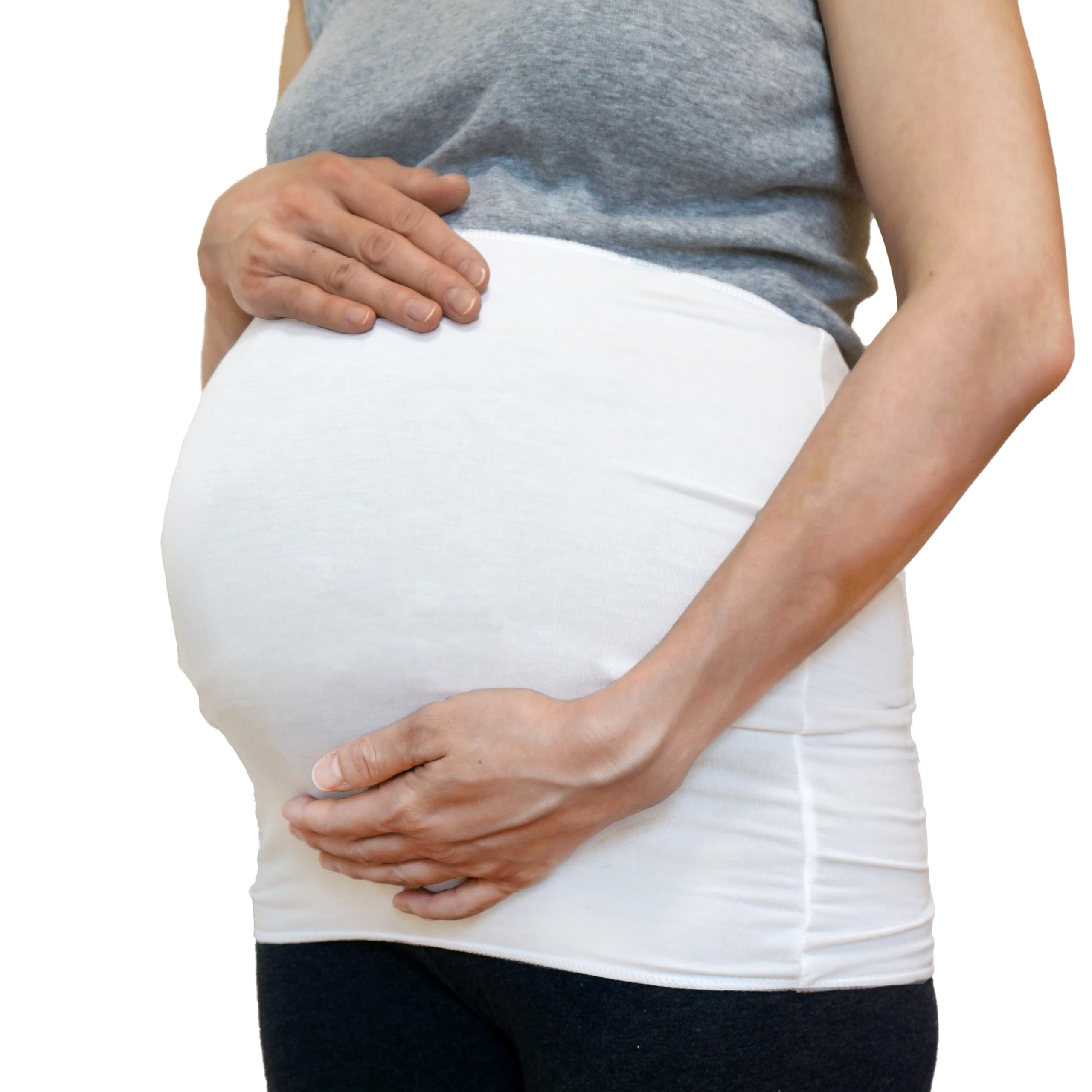 CHARM Damen Nierenwärmer Herren Rückenwärmer - Bauchband Schwangerschaft Weiß