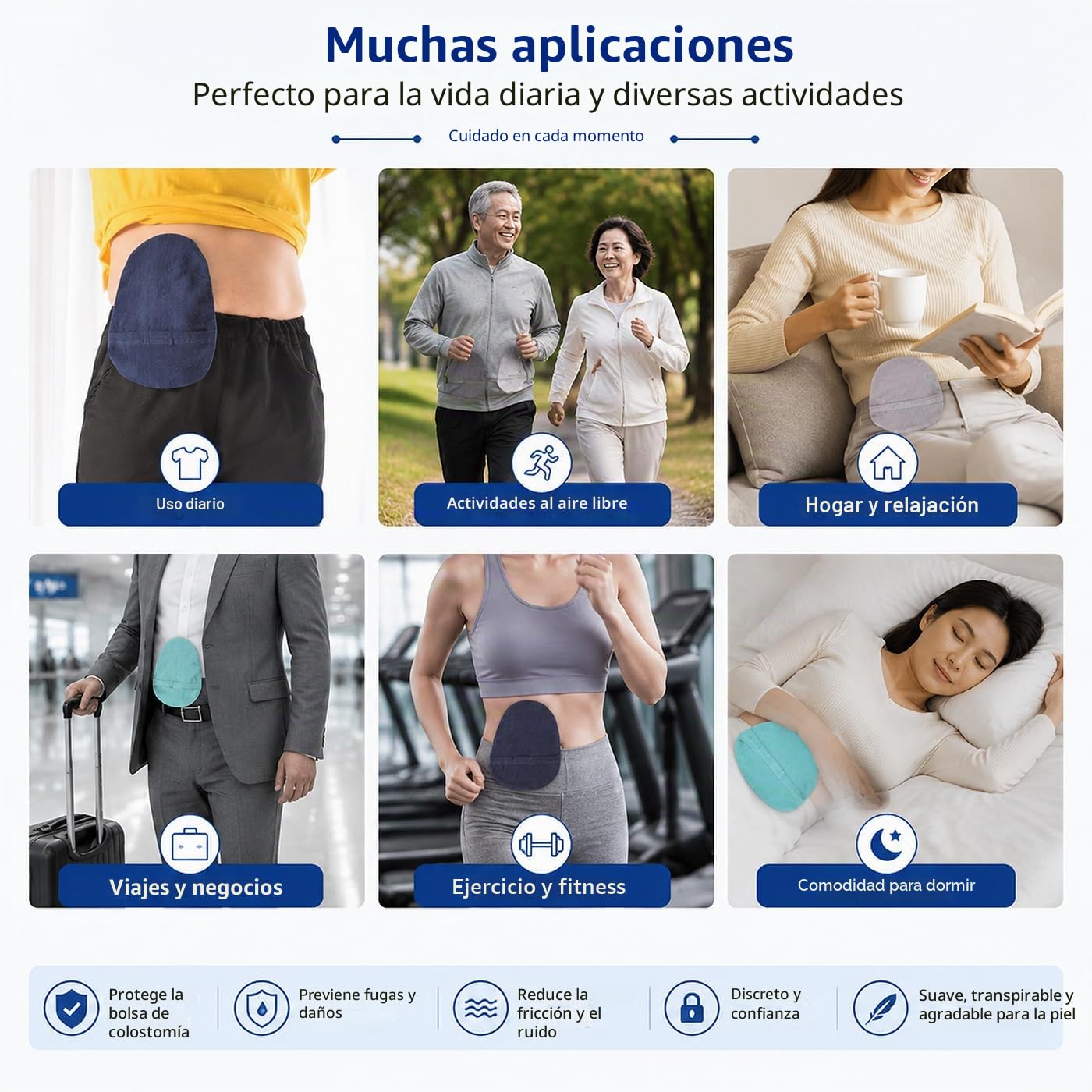 Fundas para Bolsas de Ostomía, 3 Unidades Fundas para Colostomía Lavables Y Desmontables Protector para Estoma Forro Protector para Bolsa A Prueba de Polvo, para Hombres Y Mujeres Ileostomía Urostomía