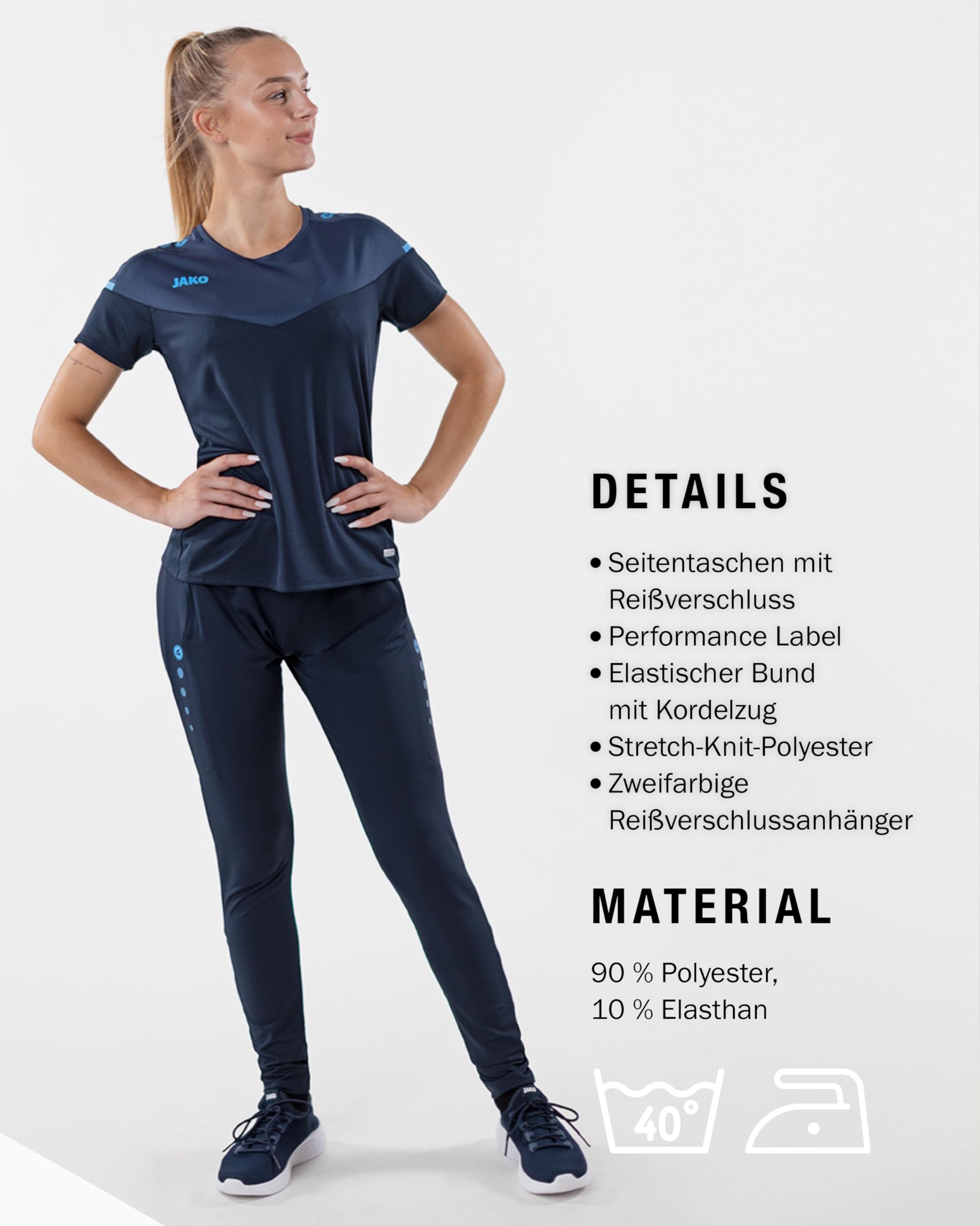 JAKO Damen Trainingshose Premium 8420D