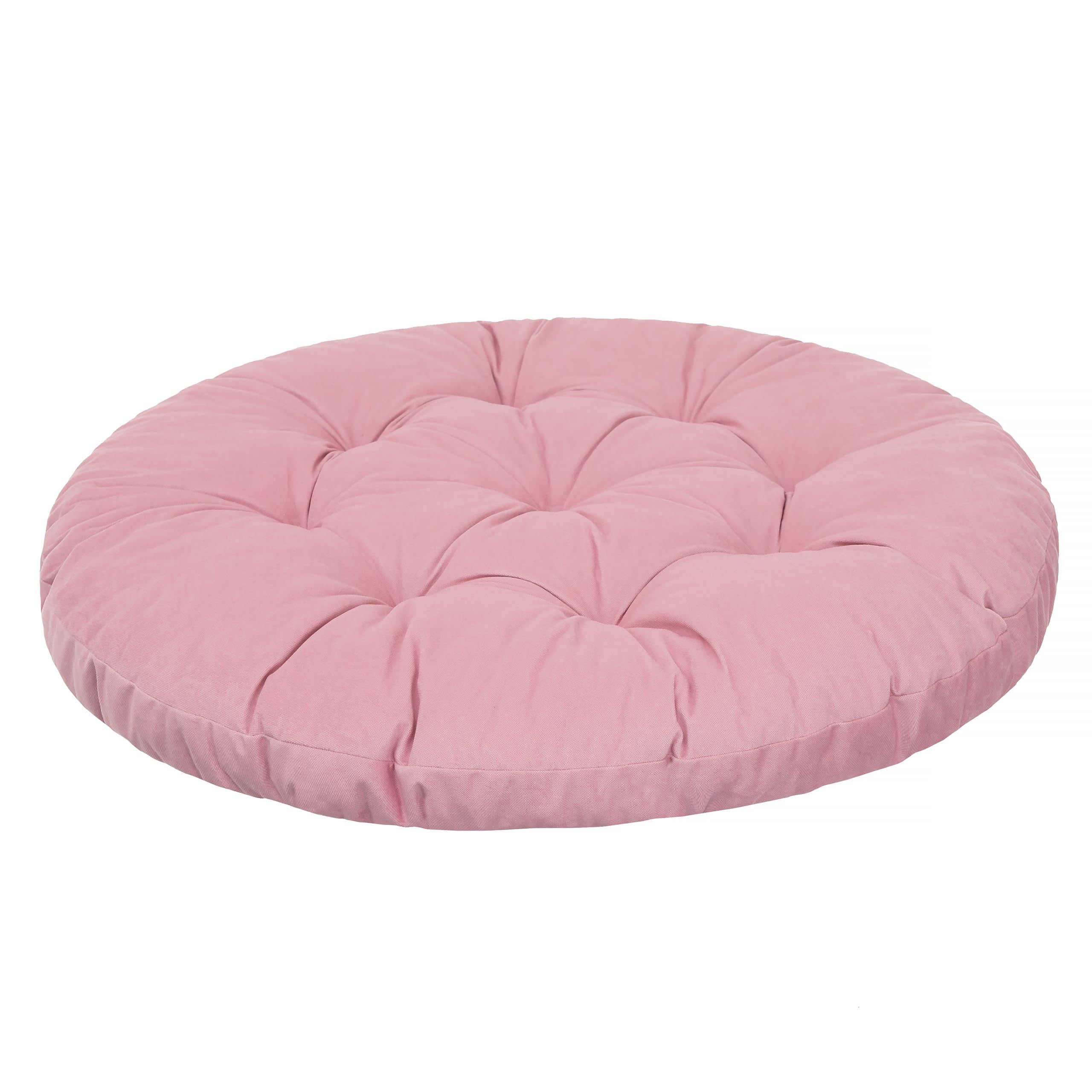 PillowPrim Velvet Kissen für Hängesessel, Sitzkissen für Stuhl, Hängekorb Sessel, Indoor Kissen, Waschbar Auflage, Rund, Swing, Schaukelkissen, Rosa, 92 cm