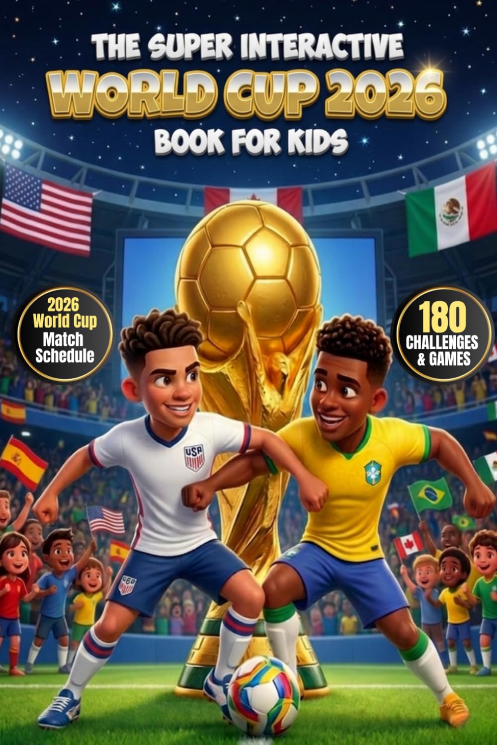 WORLD CUP 2026: The Super Interactive book for kids. World Cup Match Schedule, Fan Diary, Games & Fun Facts, and Soccer Trivia. Perfect for ages 6 - 12