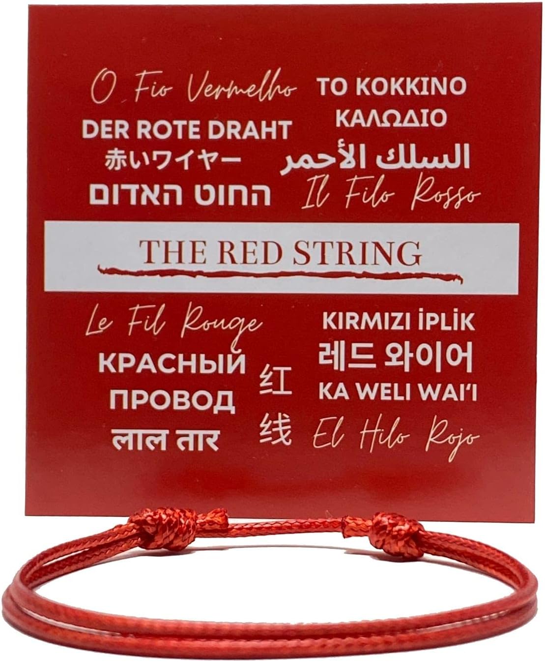 Red String Bracelet for Men and Women - Adjustable Kabbalah Protection Cord - Waterproof Nylon - Surfer, Strength, Power, Talisman, Good Luck Charm, Energy, Red String of Fate, Love, Evil Eye (1)