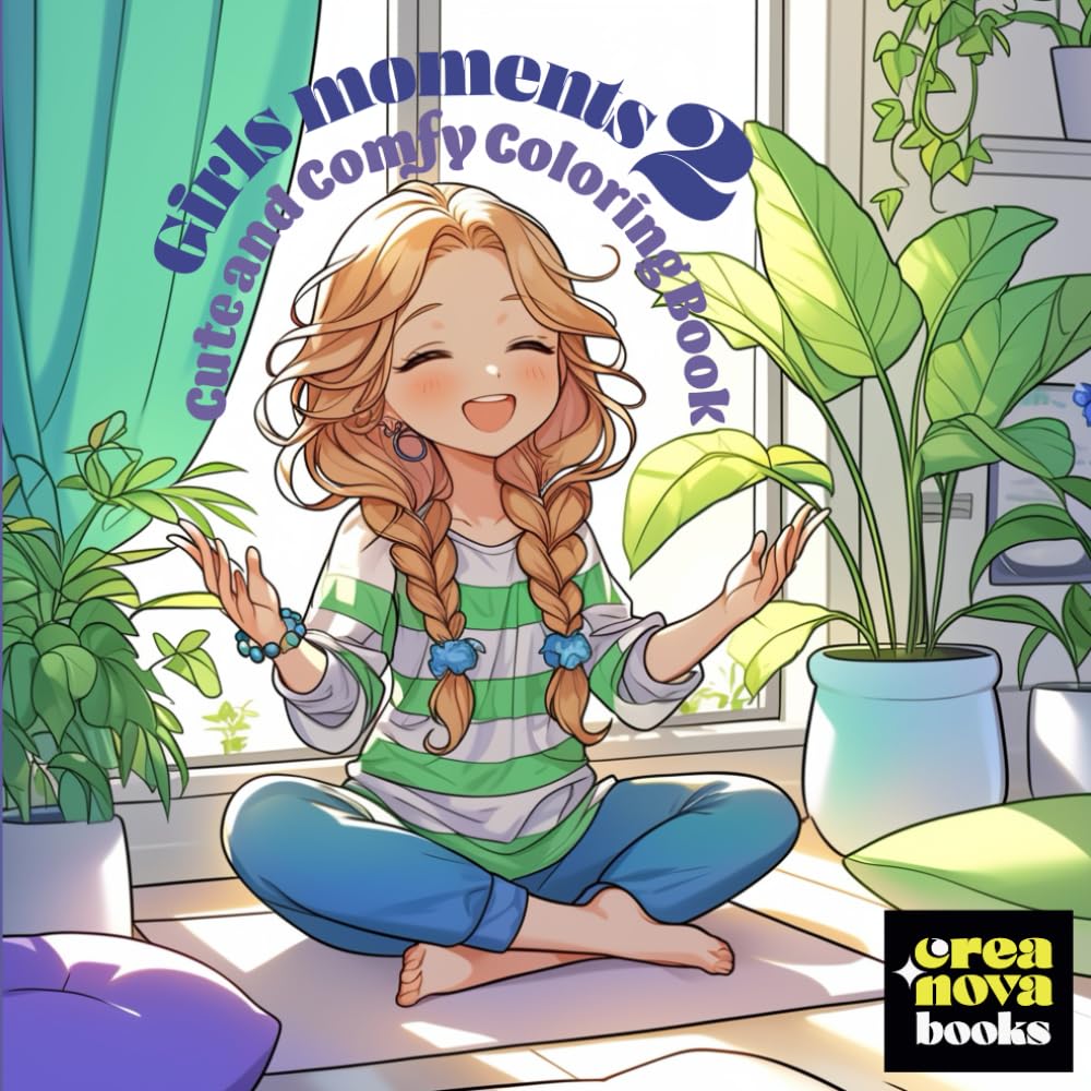 Girl Moments 2 : Cute and Comfy Coloring Book The Cozy, Bold, and Easy Coloring Book for Stress Relief