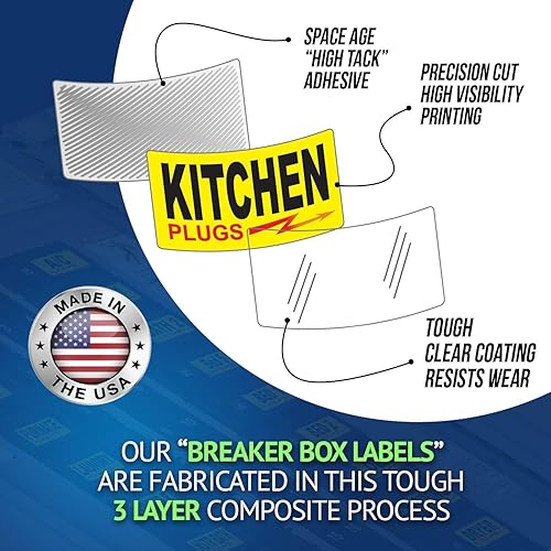 Miniatura 4 de 170 Circuit Breaker Decals - 100 AMP Set - Vinyl Labels for Breaker Panel Boxes - for Home or Office, Apartments and Electricians - Place on