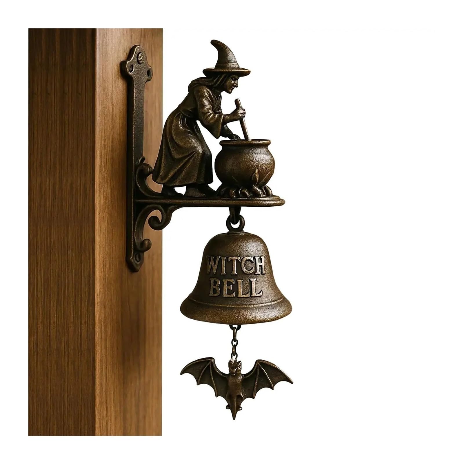 RTBVGHJIK Witch/Dachshund Doorbell Vintage Dinner Bell Retro Shape Farmhouse Door Chime Funny Welcome For Home Deco For Porch, Garden, Front Door