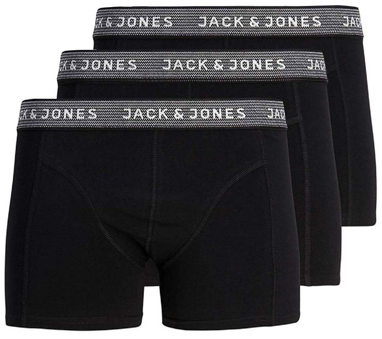 JACK & JONES men's plain boxer shorts - Black - X-Large