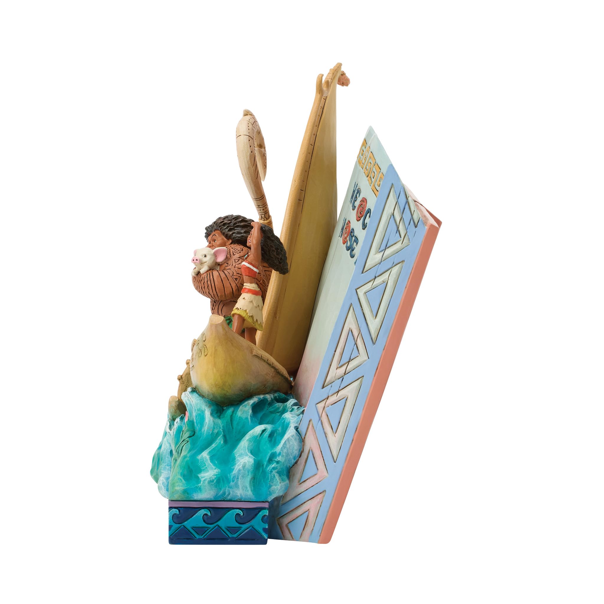 Enesco Disney Traditions by Jim Shore Moana The Ocean Chose Me Story figurka książkowa, 18 cm, wielokolorowa