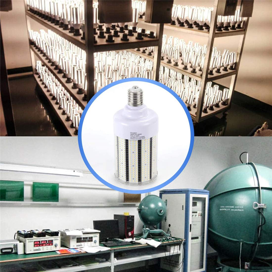 Ampoules De Maïs LED 100W Au Lieu De 400W Halogénure Métallique HPS Vapeur De Mercure Lampe CFL HID 5000K E39 Mogul Base Adaptée À L'éclairage Commercial Et Industriel,150w