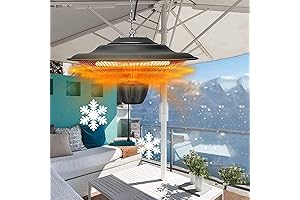 110V Outdoor Patio Heater for Garage, 600/1500W Electric Ceiling Mounted Heater