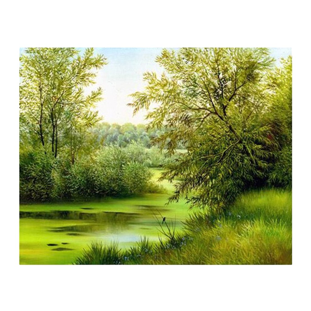 KBOLAE Full Drill 5D Rhinestone Picture Cross Stitch Picture Four Seasons Tree - Spring