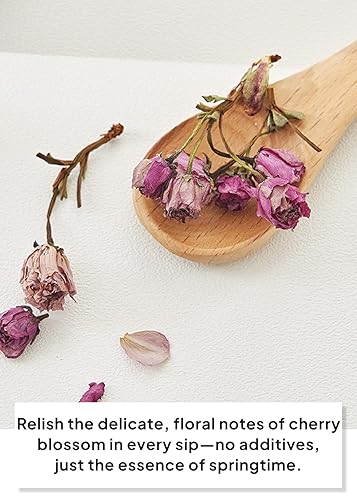 Miniatura 2 de Korean Food, té original de flor de cerezo, mezcla floral descafeinada, flores totalmente naturales, sin cafeína, sin azúcar, cero calorías,