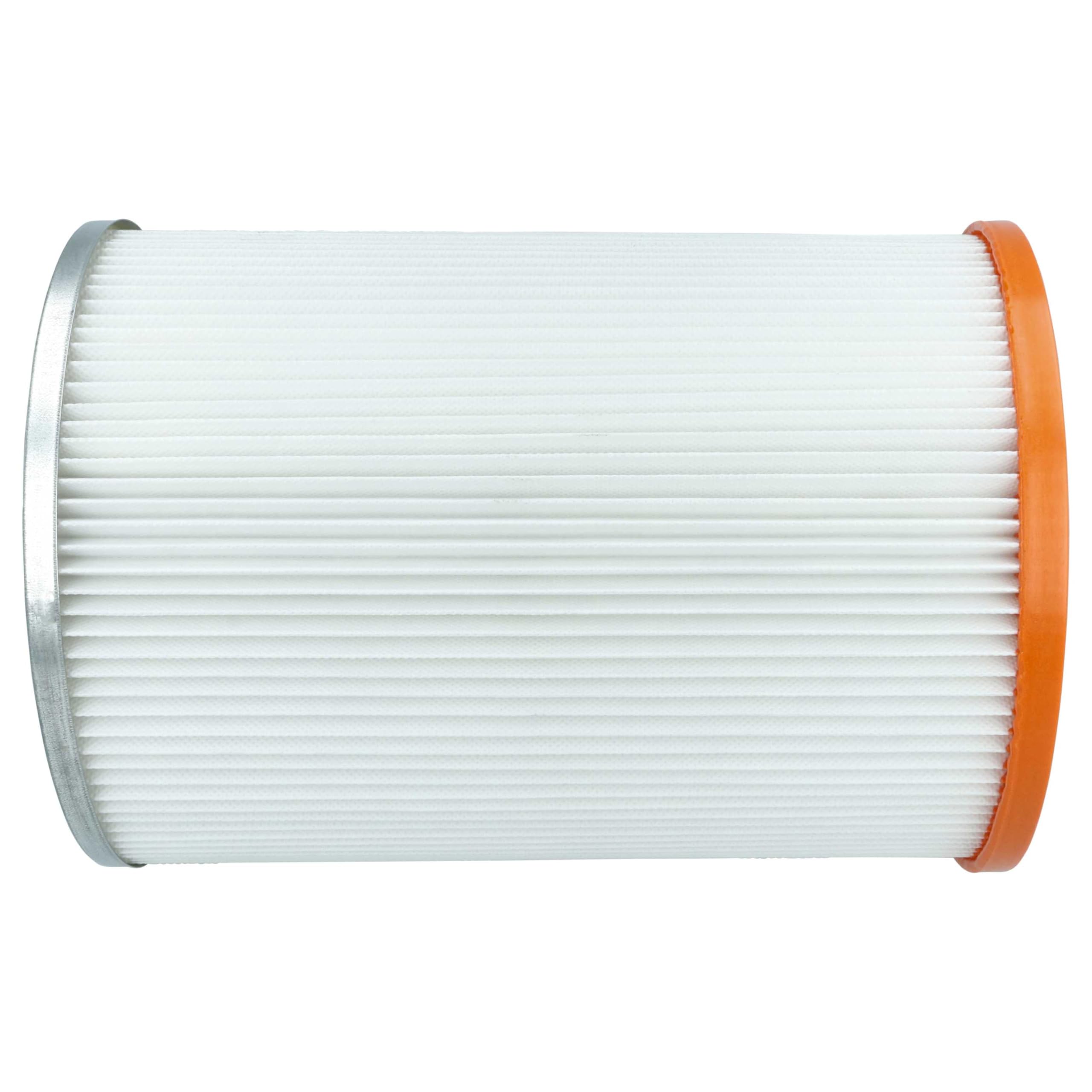 vhbw 5x Faltenfilter kompatibel mit Nilfisk-Alto Turbo M2 | D2, M2 S-FA, M2 L, D R 637, D/X-B1, D-B1 Staubsauger - Patronenfilter Orange Weiß