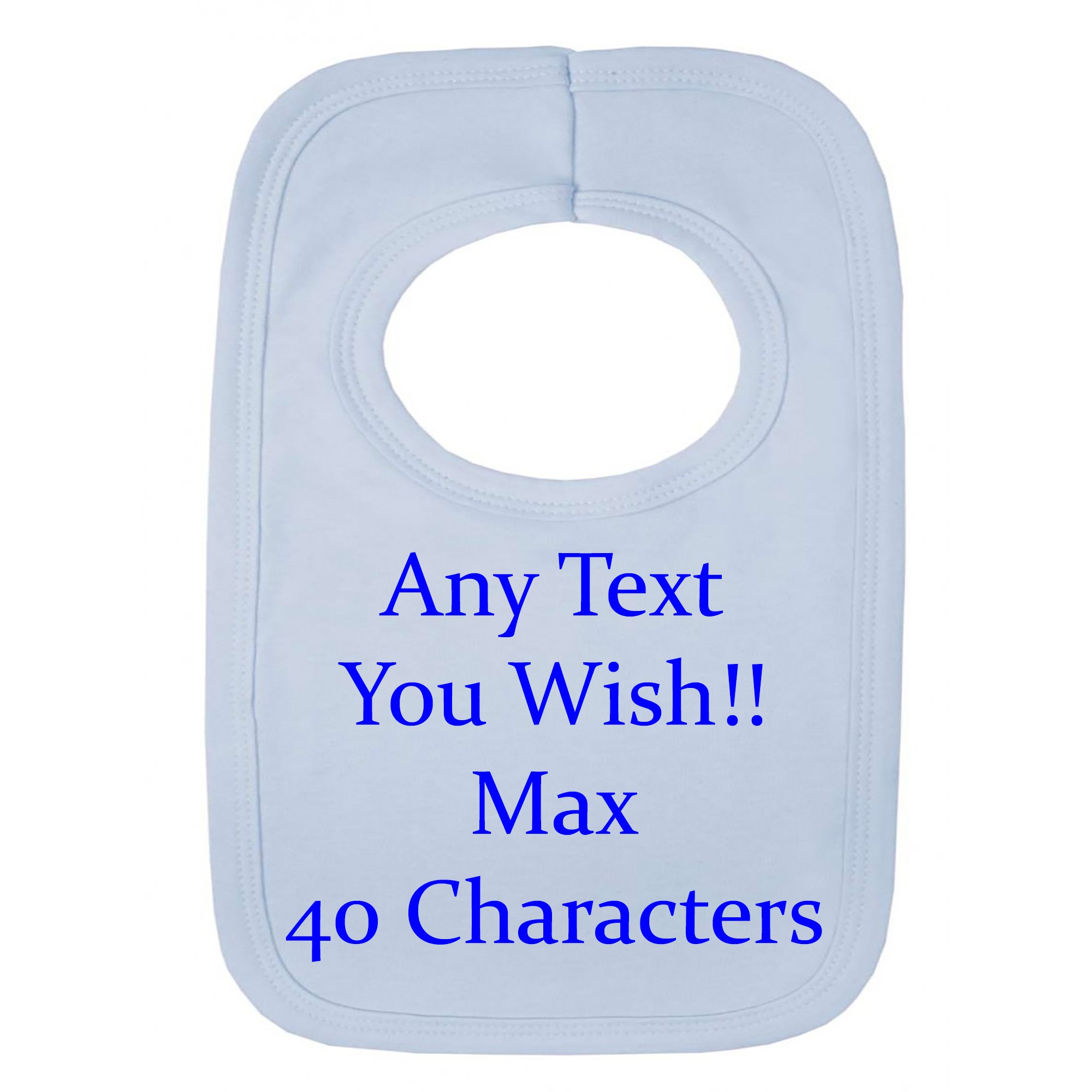 Personalised Embroided Baby Bib (Name Can Be Changed) (Baby Blue)