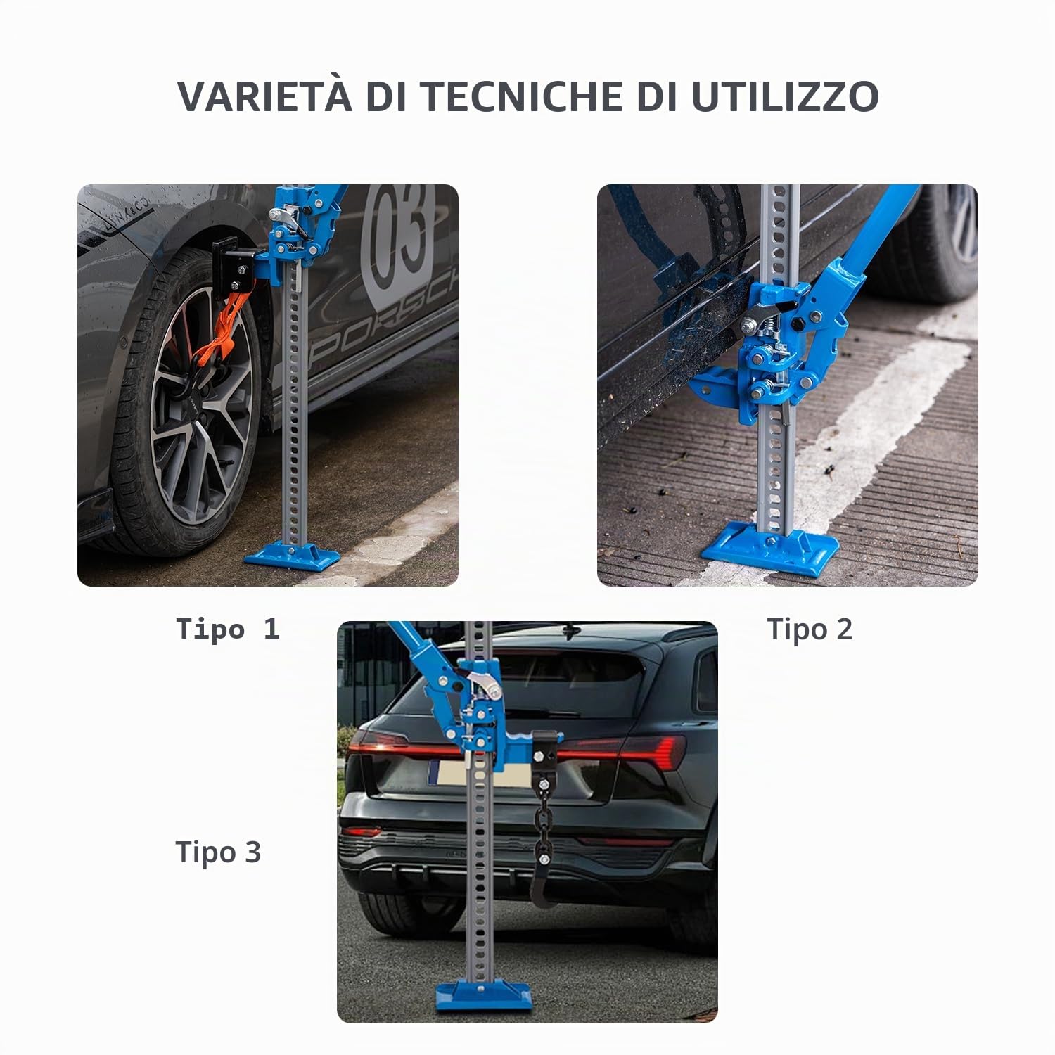 KATSU Farm Jack Heavy Duty 48" 3 Ton Capacità di Carico Offroad Martinetto con Attacco Sollevatore Lift Mate, Cricchetto ad Alto Sollevamento Cric Fuoristrada per ATV 4x4 Trattori Camion