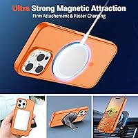 Vista 288 de SUPFINE Funda magnética para iPhone 11 con protector de pantalla (compatible con MagSafe) (protección contra caídas de grado militar), translúcida