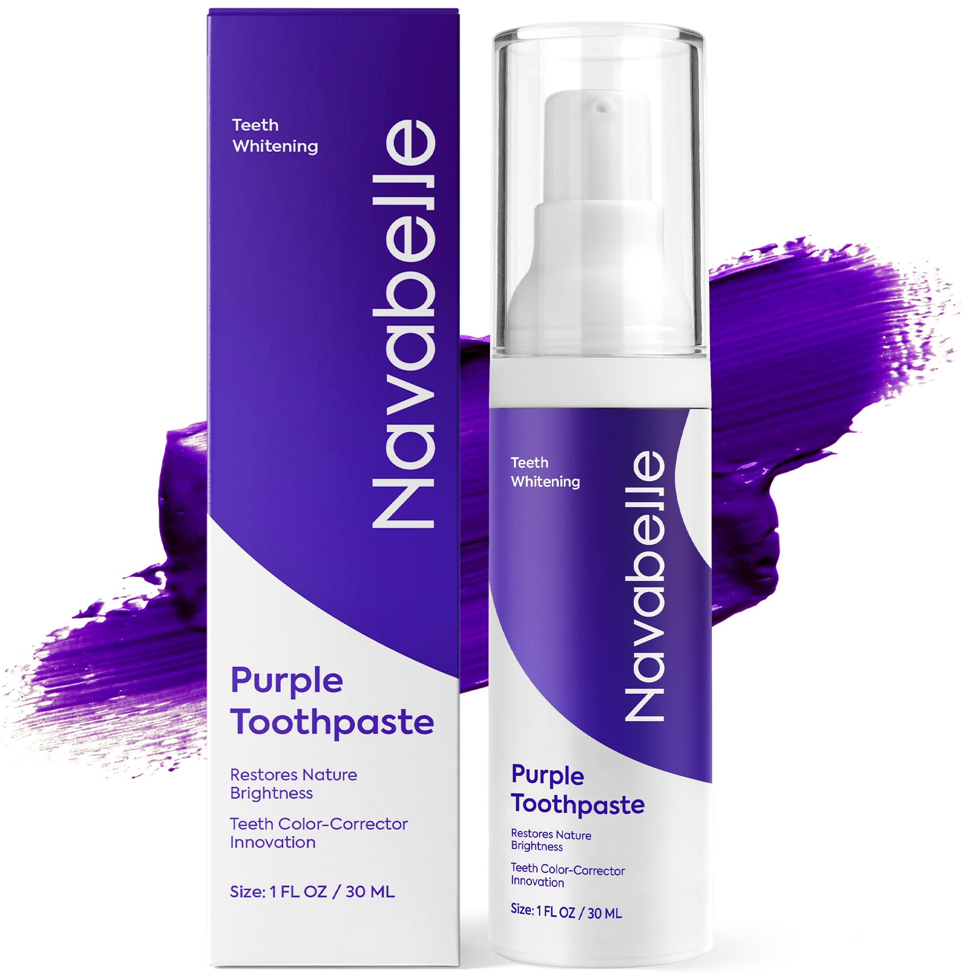 Purple Toothpaste Whitening, Purple Toothpaste, Purple Toothpaste for Teeth Whitening, Teeth Whitening, Purple Teeth Whitening, Color Corrector Toothpaste, Brightens Your Smiles (Pack of 2)