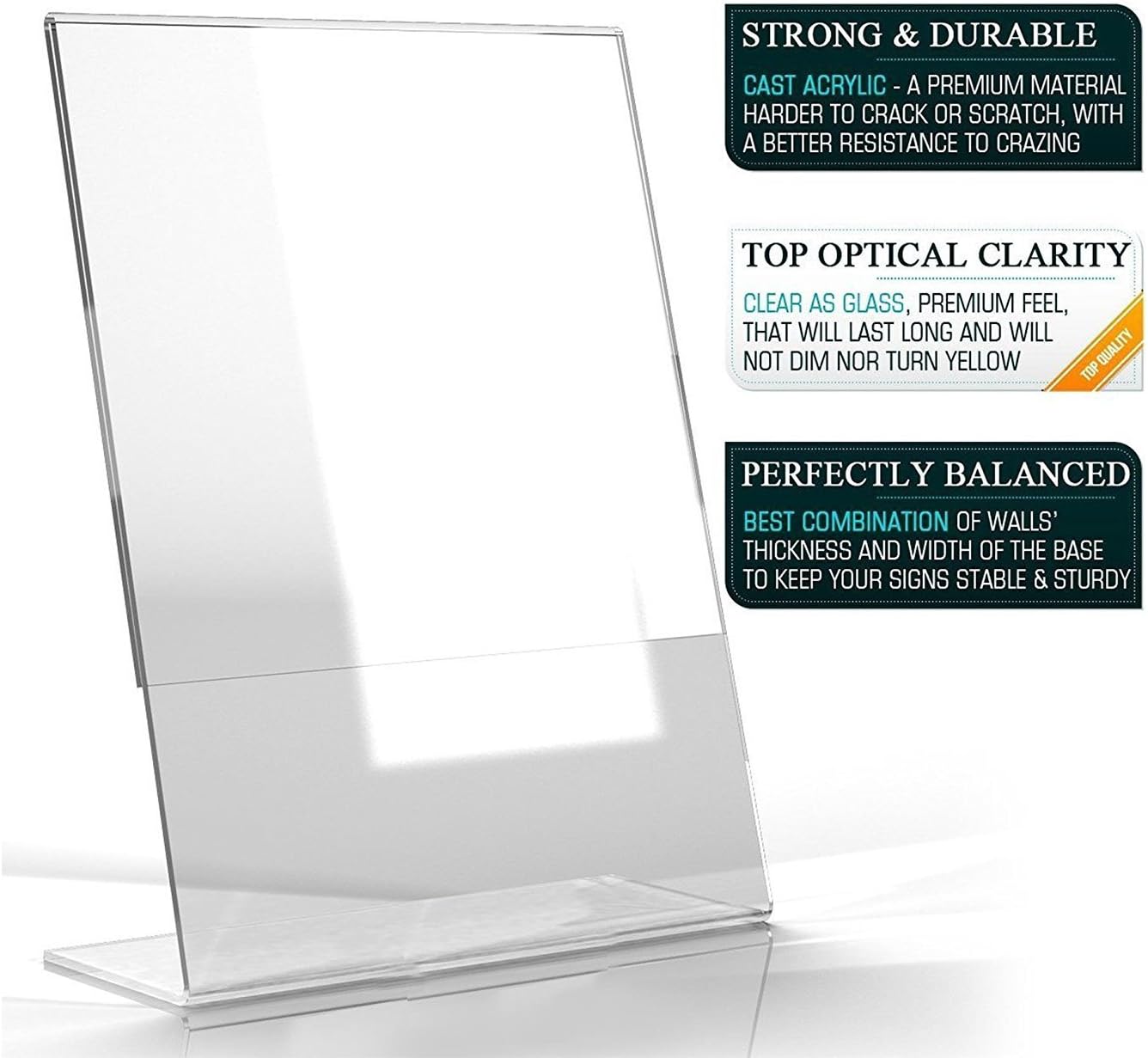 Acrylic Display Stand A4 Paper Holder, Acrylic Signage Holder, A4 Size Acrylic Photo Frame, A4 Meeting Stand