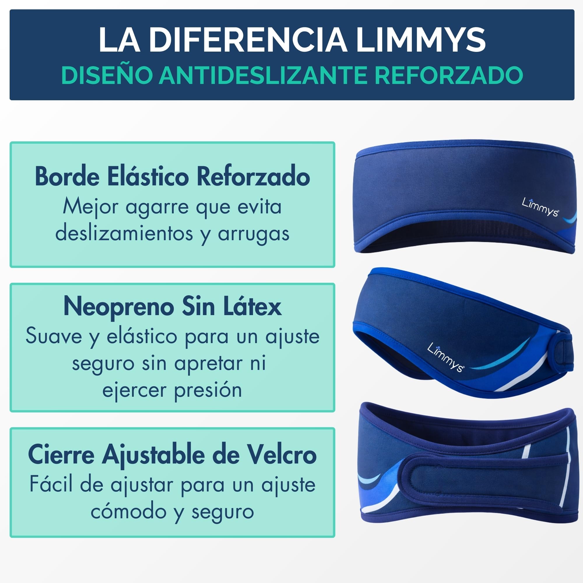 Limmys Banda de Natación para Niños y Adultos - Neopreno Elástico Reforzado, Sin Látex, Antideslizante