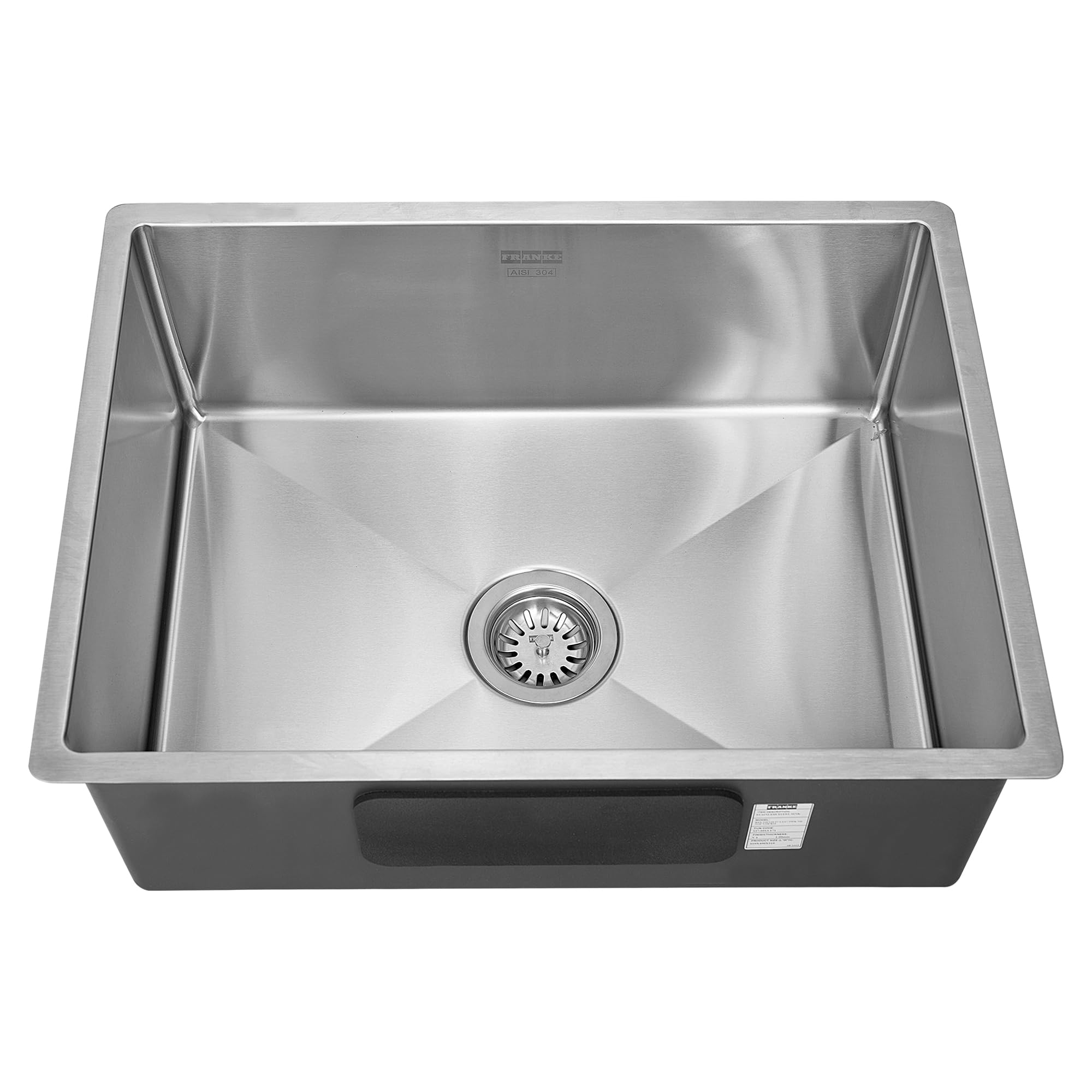 Franke 24"X18"Single Bowl SS Kitchen Box Sink|Premium 304 Stainless Chrome Nickel Steel|25Yrs Warranty|Rust & Stain Resistant|Minimizes Sound|Brushed Matt Finish|BXX 210/110-57 3 1/2" WWK MI ND NOFNTH-image-33
