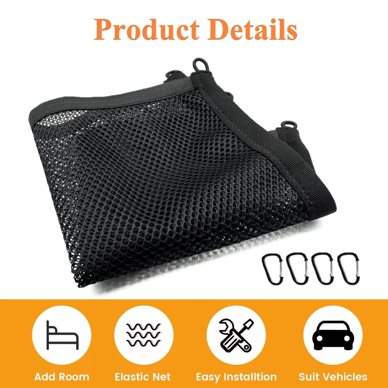 Filet de rangement pour toit relevable noir BUSBOXX - Andorra Campers