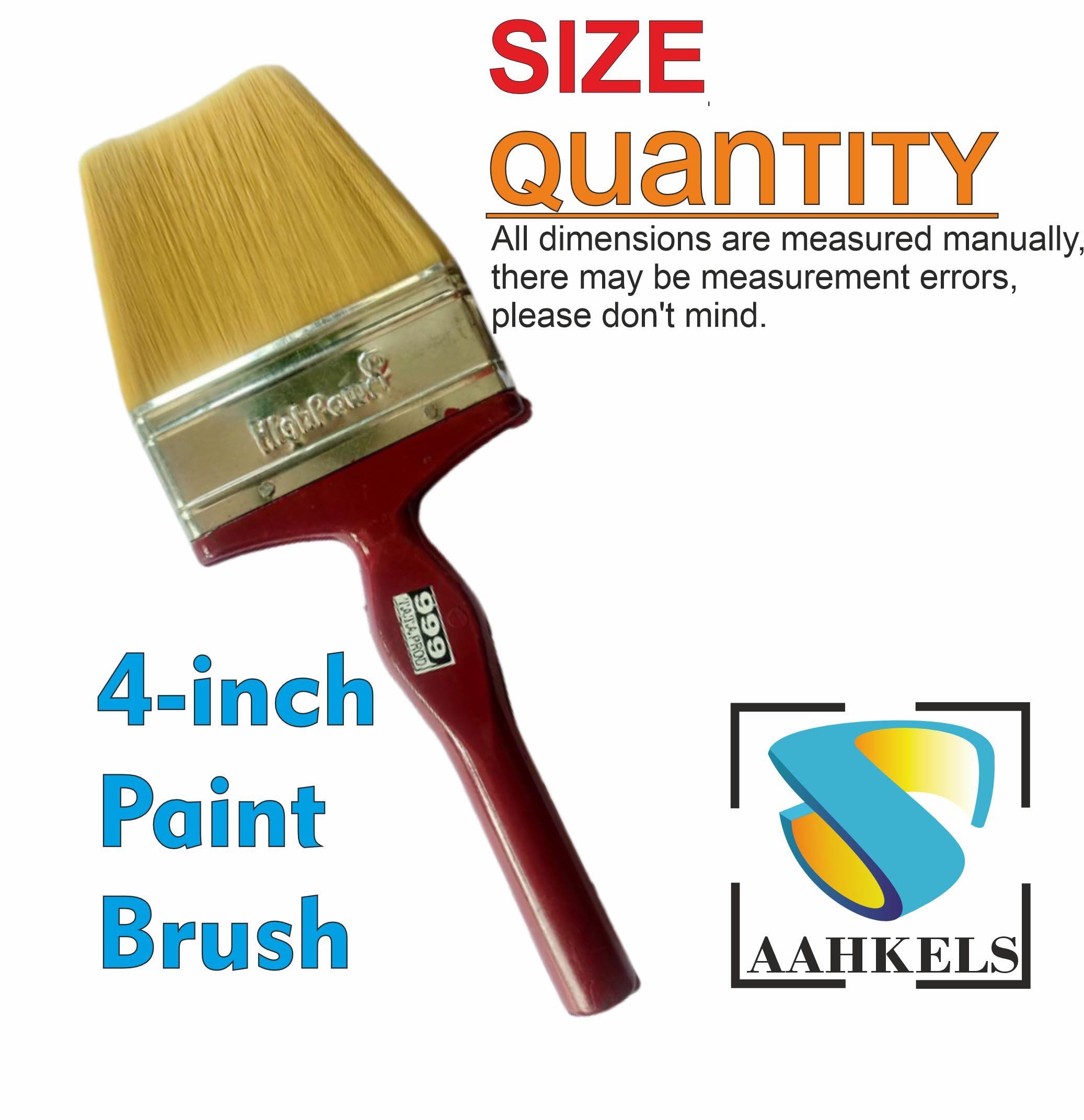 AAHKELS Combo Pack Set - 1 LTR Thinner, 4 Inch Paint Brush, 4 Inch Roller with Handle - Professional Paint Tools with Treated Plastic Handle for DIY Paint, Home, Furniture, Fences, Wall Trim 1