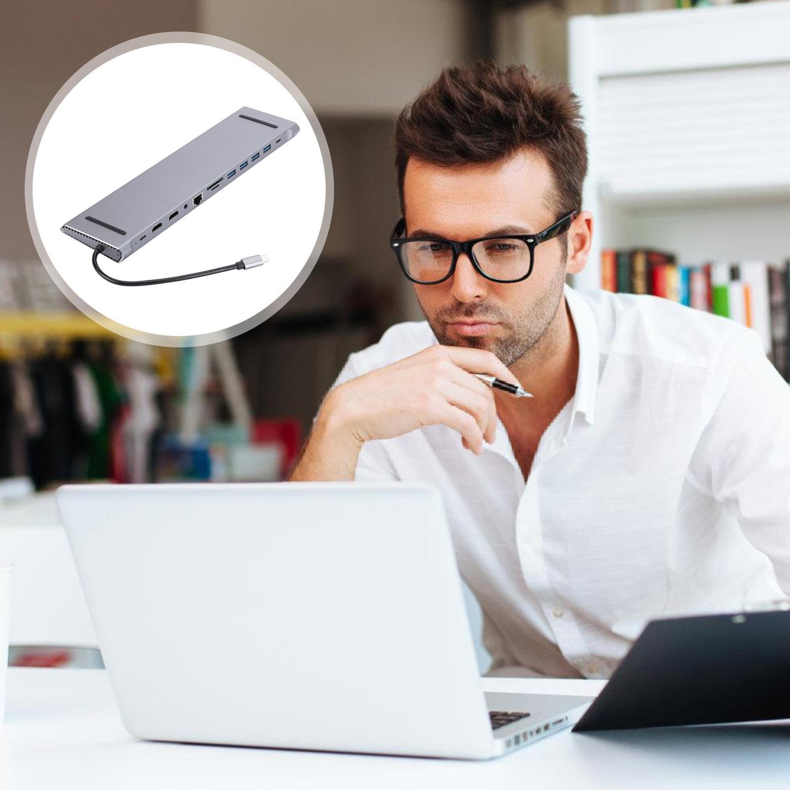 Stacja dokująca SuperSpeed dock biurkowy Type-C, rozdzielacz, przedłużacz