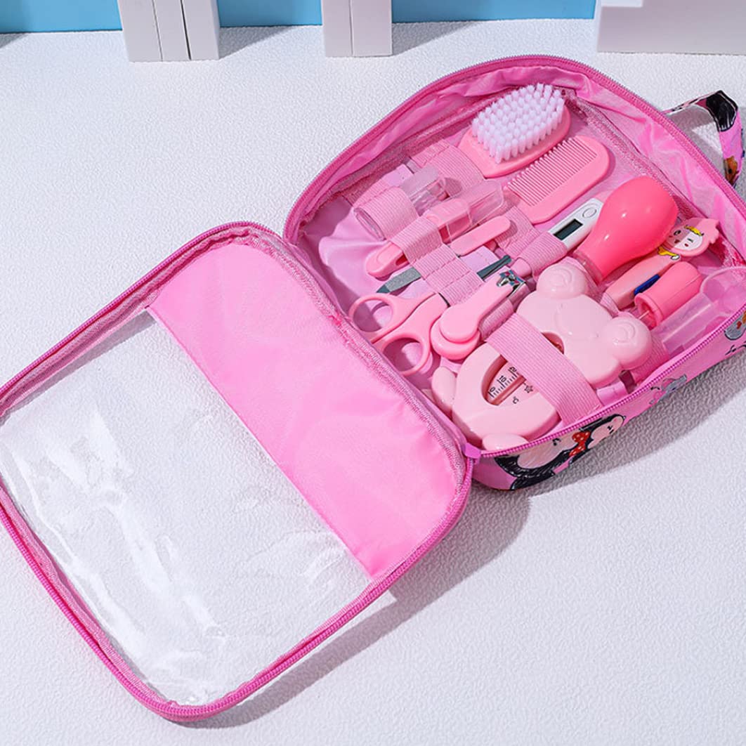 Kit de toilettage pour bébé, kit de soins santé et toilettage pour bébé, aspirateur nasal, coupe-ongles, brosse à cheveux, soins nettoyage quotidiens pour nouveau-né, 13 pièces/ensemble, sty