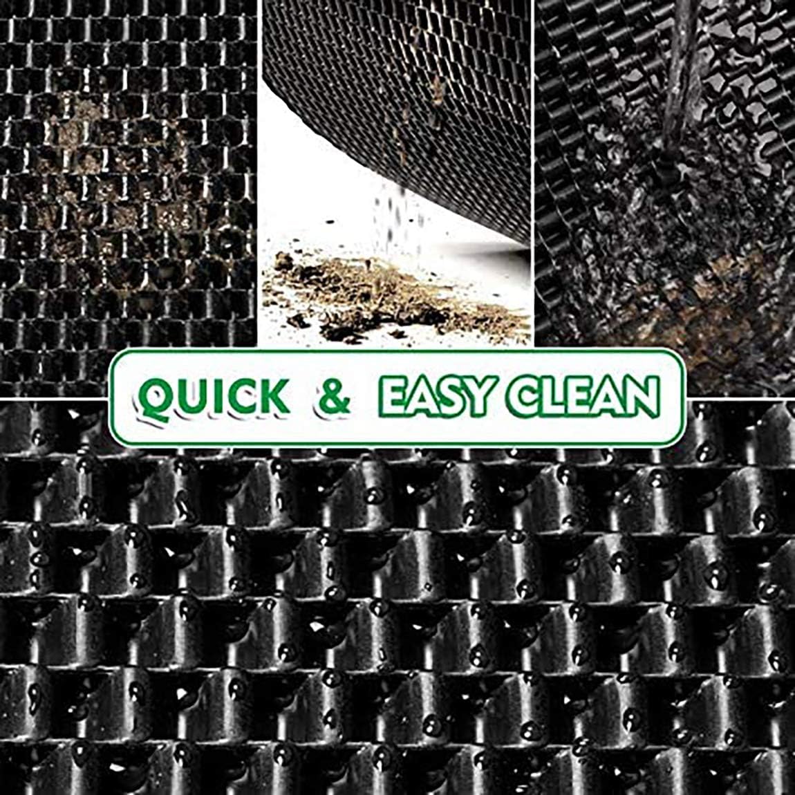 TOPlight Model 3 All Weather Floor mats,Protect Floor from Dirt, Mud, Snow, Slush & Water - Custom Fit Floor Mats,Front and Second Row (3 Pieces) (Black)