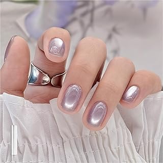 GAOY Jelly Purple Cat Eye Gel Nail Polish, 16ml Glitter Holographic Nail Polish with Magnet, Reflective Translucent UV Gel, 3135 Lavender Veil