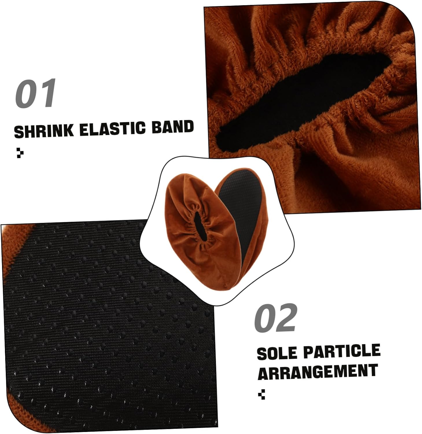 Milisten 2Pairs Bowling Shoe Covers for Men Women with Lining Durable Non Slip Foot Protectors for Indoor Use for Bowling Alleys Home Entertainment
