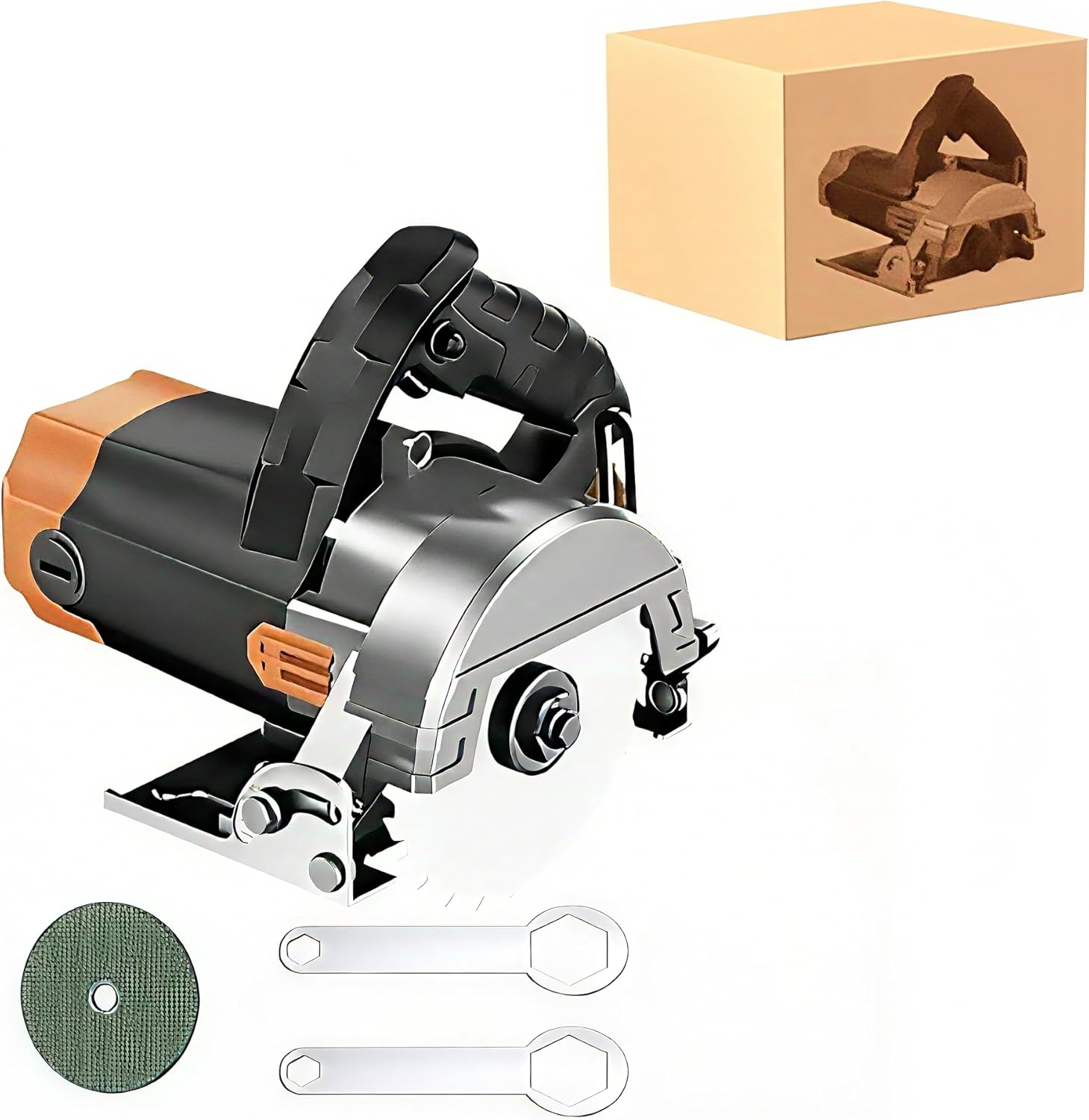 new handheld cutting machine, electric saw, professional high-power stone cutting tool, suitable for marble slotting and woodworking (Marble Machine 8PC)