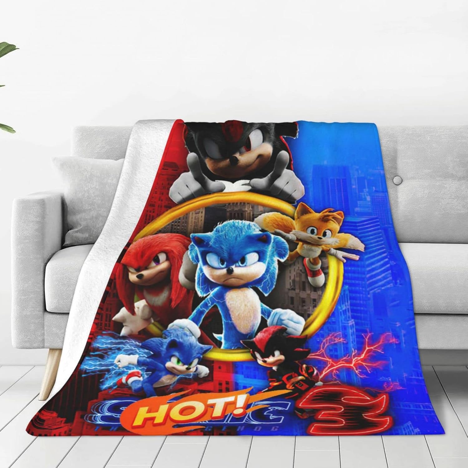 Zuiteh Cartoon Blanket 3D Printing Soft Flannel Blankets