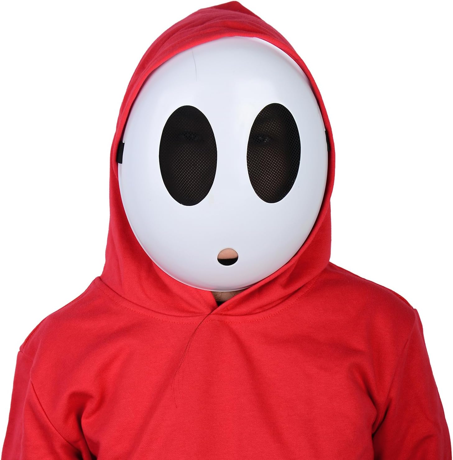 Monisorly White Shy Guy Mask Girl Halloween Mask Full Face Mask Costume Cosplay Prop Accessories