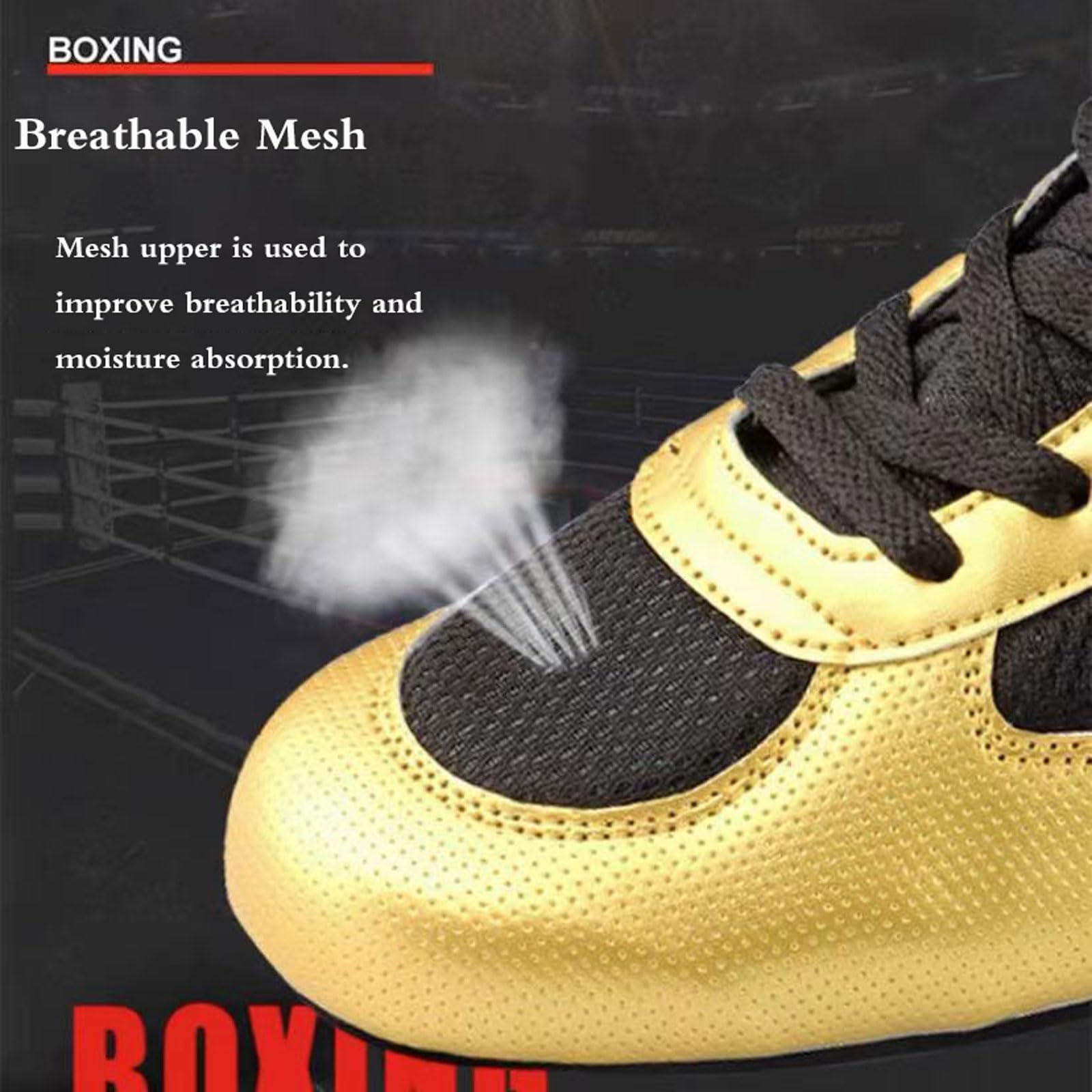 Scarpe da Boxe,Stivali da Boxe,Scarpe da Wrestling,Scarpette da Allenamento,Bodybuilding Shoes,Unisex,durevoli,Traspiranti,Comfort,Antiscivolo,Hot,per Taekwondo,Arti Marziali,box,giovanili